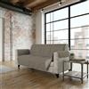 Italian Bed Linen TRENDY Copridivano Impermeabile Waterproof - Salvadivano Bicolore e Double Face in Microfibra 100% poliestere, Telo Copertura Divano per Cani, Gatti e Liquidi, Tortora/Panna 3 Posti
