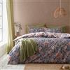 Pineapple Elephant Keera - Set copripiumino matrimoniale reversibile con federe, motivo floreale, colore: blu navy