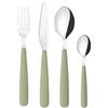 Guzzini - Set 24 posate in acciaio inossidabile, bianco, POP (verde salvia)