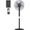 Taurus - Ventilatore a Piantana Boreal 16CR Silence 30W | 12 Velocità | Silenzioso | Modalità Normale/Brezza/Notte | 5 Pale | Oscillante | Altezza Regolabile | Telecomando | Nero