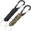 EOTW Portachiavi Moschettone Paracord Corda Ragazzo Ragazze Uomo Donne Portachiavi con chiusura a chiave D Ganci appendini Kit di sopravvivenza Esercito (Nero + Verde mimetico)