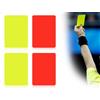 Emezddo 2 Pezzi cartellini Arbitro Calcio, Strumento Arbitro in PVC, cartellini disciplinari, cartellini Calcio, per Partite di Calcio per Competizione (Rosso e Giallo, 7,5 * 10,5 cm)