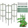 Rumsfel Garden Supporto Piante Rampicanti, Gabbie Pomodori e Supporti per Piante, Bastoncini per Piante con Rivestimento in Plastica, con Asta di Collegamento (Tre Gruppi)