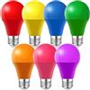 MZYOYO 7 Unità Lampadine Colorate E27,7W A60 Lampadina LED Colorata,Lampadina E27 Colorata per esterni,per catena luminosa,festa,decorazioni natalizie,Rosso Giallo Blu Verde Arancione Rosa Viola