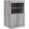 vidaXL Credenza con Luci LED Grigio Sonoma 41x37x67 cm