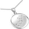 LillyMarie Collana In Argento Con Pendente Segno Zodiacale Vergine E Zirconi