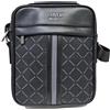 COVERI COLLECTION Borsello Tracolla Regolabile In Ecopelle Personalizzato Verticale Multitasca Grande Capiente Borsa Vintage a Spalla Zip Art. 1939 Dimensioni 26 X 21 X 5 (NERO)