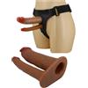 CUPIDO TOYS Cintura strapon per uomo doppia penetrazione della donna. Strap on con doppio dildo cavo indossabile dall'uomo per la doppia penetrazione della donna (anale e vaginale) insieme.