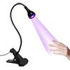 AONAT Lampada UV per Unghie in Gel con Clip,Mini Lampada LED 3W USB con Interruttore,Essiccatore Portatile per Smalto Semipermanente,Collo d'Oca Flessibile a 360°,Nera