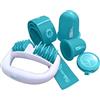 Stephanie Franck Beauty Set di Strumenti per Massaggio Stephanie Franck Beauty N. 3 - include 1 Rullo Massaggiante My Body Shaper, 2 Ventose My Cellu Shaper (5,5 cm e 7 cm), 1 Banda Elastica per Yoga e 1 Metro (turchese)