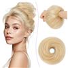 SEGO Pro Chignon Capelli Veri 100% Umani Chignon Finto Morbido Naturale per Capelli Corti e Fini Coda di Cavallo (#60 Biondo Platino,25g)