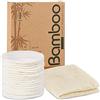 ASPACES Confezione da 20 tamponi riutilizzabili in cotone, lavabili in bambù, rotondi per rimuovere il trucco, con sacchetto in rete di cotone, morbidi, per adulti e bambini per la cura della pelle