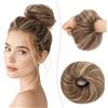 SEGO Pro Chignon Capelli Veri 100% Umani Chignon Finto Morbido Naturale per Capelli Corti e Fini Coda di Cavallo (#4/613 Marrone Medio/Biondo Chiarissimo,25g)