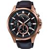 Edifice Casio Orologio Cronografo Quarzo da Uomo con Cinturino in Pelle EFV-530GL-5AVUEF