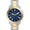 Fossil Orologio Grant da Uomo, movimento cronografo al quarzo con cinturino in acciaio inox