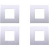 ZOREI 4 Pezzi Placca Compatibile Con Vimar Arke, Placche In Plastica (2 Posti/Moduli,Bianco)