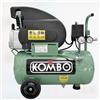 KOMBO - Compressore Elettrico 2.0 HP con Serbatoio da 24 Litri, 8 Bar, 2800 Giri/min - Compressore Silenziato Portatile 230V 50Hz, Pressione Regolabile, Dimensioni Compatte, Classe 2