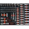 Mephisto Set Chiavi a Bussola, Scatola Cricchetto, Box Cricchetti, Cassetta, Incl. Cricchetto Cricco 1/4 Pollici, 3/8 Pollici E 1/2 Feinverzahnt 72 Denti / 5°, Morbido Inlay IN Look Carbonio