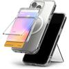 Ringke Magnetic Stand Slot Card Holder Compatibile con MagSafe, Trasparente Rigida Magnetica PC Supporto Porta Carte Credito ID Portafoglio per Cellulare Cover - Clear Mist