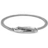 Diesel Bracciale da Uomo in Acciaio Inossidabile con Chiusura a T, Argento chiaro