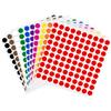 JEFURE 3000 pezzi adesivi rotondi, 10 mm, adesivi colorati a puntini, etichette con codice colore, adesivi per ufficio, scuola e casa (10 colori)