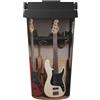 Bryptxztxt Tazza da caffè isolata per chitarra e basso, strumenti musicali musicali da 500 ml, a doppia parete, in acciaio inox, con coperchio e manico a prova di perdite, carina, thermos da viaggio per bevande