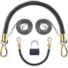 ADNEWX 4 Manici Borsa Set, 40 cm Maniglie in Pelle per Borse Manico Rotondo Intrecciato PU Tracolla di Ricambio, con Catena per Borse 120 cm