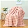 Wajade Coperta morbida in flanella rosa a bolle in pelliccia sintetica super morbida e calda, grande coperta per letto, divano, auto, 127 x 153 cm