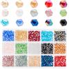 PH PandaHall 1185~1290pz Perline Vetro Sfaccettato 4mm Perline Cristallo Sfaccettato, 15 Colori Perlina Distanziatore per Braccialetti Collane Orecchini Bigiotteria Ricamo Artigianali Fai Da Te