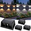 T-SUN RGB Lampada Solare da Esterno, luci solari da giardino Impermeabile IP65 Con Fascio di Luce Regolabile Su e Giù, Applique da Esterno Solare per Giardino, Cortile, Balcone, Muro, 8 colors 4 Pezzi