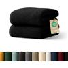 Blumtal Asciugamani Bagno, Set Asciugamani Super Assorbenti, 100% Cotone Certificato Oeko-Tex 100, 2 Asciugamani (50x100cm), Nero