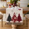 Vorysum Runner Tavola Albero di Natale Rosso Verde Decorazioni Natalizie Lanterna Centrotavola Natalizio Tovaglia Natale Runner da Tavolo Moderno Runner Autunnale Centro Tavola Natalizio 40 x 140 cm