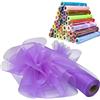 Time to Sparkle 29CM X 26M (Purple Majesty) Rotolo Organza Tessuto Runner da Tavolo Elegante Coprisedia Fiocchi Matrimonio Poltrona Fiocchi Bomboniere
