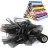 Time to Sparkle 29CM X 26M (Black) Rotolo Organza Tessuto Runner da Tavolo Elegante Coprisedia Fiocchi Matrimonio Poltrona Fiocchi Bomboniere