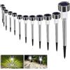 Bawoo Lampada solare da esterno, giardino, 12 pezzi, lampada da giardino LED a terra, impermeabile, IP65, decorazione per illuminazione solare esterna (Vecchi modelli)