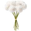 JOZMMZEOOA Fiori di Ortensia Artificiale 12 Pz Ortensie Finte Realistiche 28cm Fiori Palla Crisantemo di Seta Finti Ortensie Stabilizzate Artificiali Bouquet Decorativi per Bouquet Nozze (Bianco)