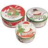 Bseical Scatole Di Latta Per Biscotti Vintage, Biscottiera Natalizia, Barattolo Biscotti Natalizie, Piatti Natalizi Contenitori Con Coperchio, Natale Decorazioni Casa Tavola Panettone Dolci Torta Scatola (C)