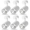 Bravsekai 6 confezioni di faretti da soffitto extra-luminosi da 25 W regolabili a 90 gradi, proiettore da soffitto antiriflesso, faretto da soffitto a LED da incasso (bianco 3000 K 25 W ad alta