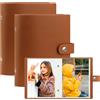 Ruibytree 2 Pacchetti Album Foto 13x18 cm, 52 Tasche, Copertina Pelle, Libro Foto 5x7 Pollici, Tasche Superiori, Conserva 7x5 Pollici, Bimbi/Matrimoni/Vacanze/Famiglia/Compleanni/Viaggi (Marrone)