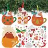 Baker Ross FN626 Kit decorativi mix & match con latte speziato natalizio - Confezione da 8, set di decorazioni natalizie fai da te per bambini per creare decorazioni stagionali