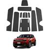 SHAOHAO Tappetini in Gomma per Jeep Avenger 2023-2026 Kit Antiscivolo per Console Centrale, Portabicchieri e Vano Porta Accessori Interni per Benziner & e-Avenger (Elettrica) Nero