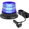 PROZOR 40W Luce di Segnalazione Stroboscopica a LED Blu da 40 LED, 7 Modalità di Lampa, IP65, Lampada di Emergenza Magnetica con Spina per Accendisigari da 12/24V Faro di Recupero per Camion e Veicolo