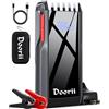 DOORII 012 4000A Avviatore Batteria Auto, Portatile Avviatore Emergenza per Auto, 12V Jump Starter Booster Power Bank,(Motori Fino a 9.0L Gas o 7.0L Diesel) Torcia a LED,Porta USB da per.