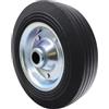 trailer parts4u Ruota di ricambio in gomma piena 200 x 50 mm per rimorchio ruota di supporto ruota anteriore trailer cerchione in acciaio zincato