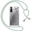 Pnakqil Cover per Samsung Galaxy A17 5G/4G con Cordino, Trasparente Custodia con Laccio Tracolla Cellulare Girocollo Collana Protettiva per Samsung A17 5G/4G 6.7 Pollic, Verde