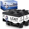 DOUBLE D LC427 Cartucce d'inchiostro per Brother LC427 LC427 XL compatibili con MFC-J5955DW,MFC-J6955DW, MFC-J6955DW, MFC-J6957DW, HL-J6010DW (2 Nero)