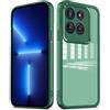 YUXING Cover per Motorola Moto G56 Custodia Trasparente con Pellicola Protettiva Lenti Morbida Ultra Sottile Antiurto Bumper Slim Case - Verde