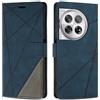 SONWO Cover per OnePlus 12, Flip Caso in PU Pelle Case Cover Custodia con Slot per Schede e Supporto Stand per OnePlus 12, Blu