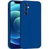 Mixroom - Cover Custodia Case per Samsung Galaxy A34 5G Protezione Fotocamera in Silicone TPU Morbido Opaco Bordi Piatti Colore Blu