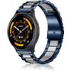 SeNool 22mm Cinturino per Garmin Venu 3/Venu 2/Garmin Forerunner 265/Forerunner 255/Garmin Vivoactive 4, Metallo Bracciale per Amazfit Cheetah/Cheetah Pro/Amazfit Bip 5 - Argento Blu